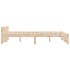 Estructura de cama sin colchón madera maciza 140x200