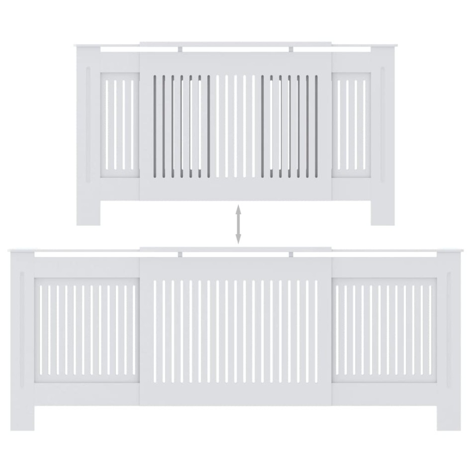 Cubierta para radiador MDF blanco 205