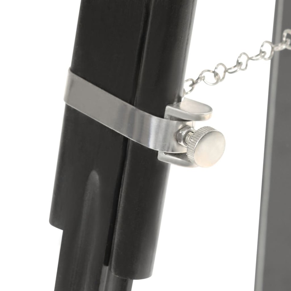 Lámpara de suelo con trípode madera maciza mango negro 171