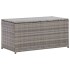 Caja de almacenaje de jardín ratán sintético gris 100x50x50