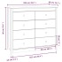 Armario auxiliar madera maciza de pino blanco 100x40x90