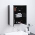Armario de espejo de baño MDF gris antracita 60x15x75
