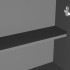 Armario de espejo de baño MDF gris antracita 60x15x75