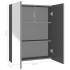 Armario de espejo de baño MDF gris antracita 60x15x75