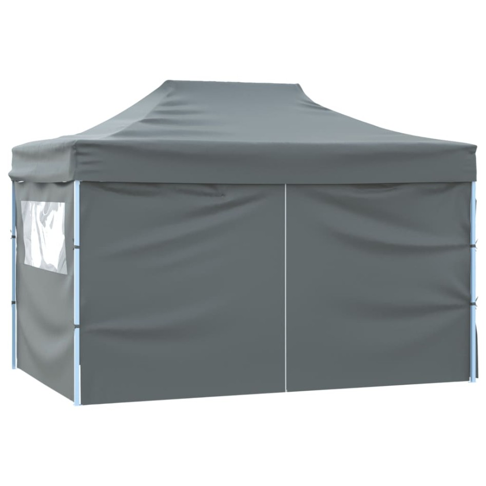Carpa plegable profesional 4 paredes acero gris antracita 3x4