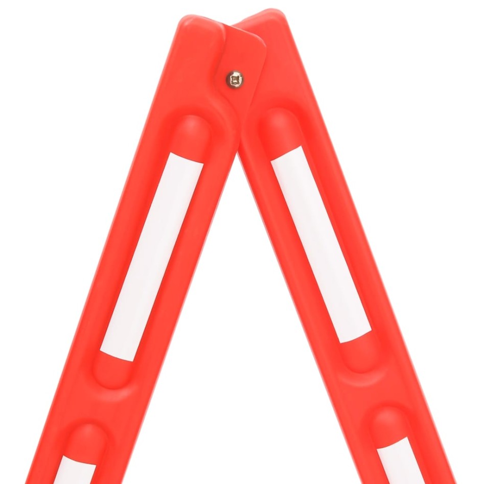 Barrera de tráfico plegable roja 210x50x105