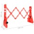 Barrera de tráfico plegable roja 210x50x105