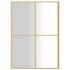 Mampara puerta ducha vidrio transparente ESG dorado 140x195