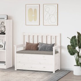 Banco de madera maciza de pino blanco 112,5x51,5x96,5