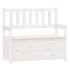 Banco de madera maciza de pino blanco 112,5x51,5x96,5
