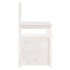 Banco de madera maciza de pino blanco 112,5x51,5x96,5