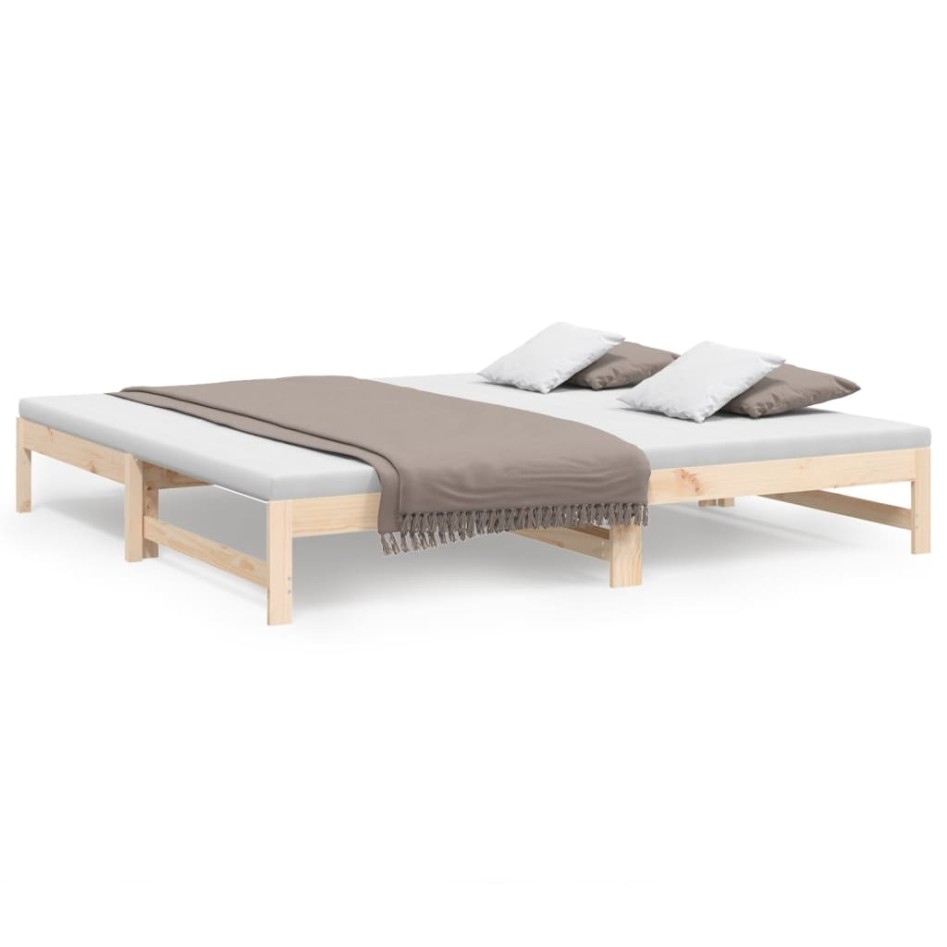 Sofá cama extraíble madera maciza de pino 2x(90x200)