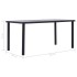 Mesa de comedor de MDF negro y gris hormigón 160x80x75
