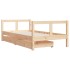 Estructura de cama infantil con cajones madera de pino
