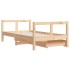 Estructura de cama infantil con cajones madera de pino