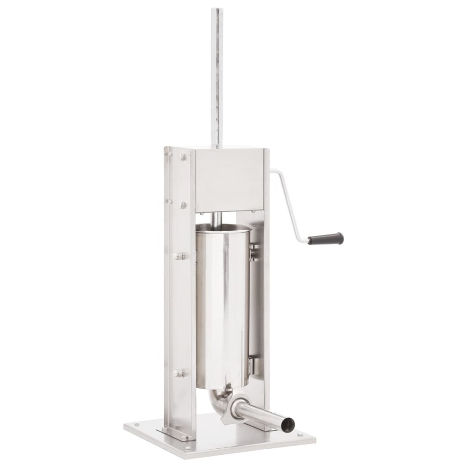 Embutidora manual de acero inoxidable plateado 5