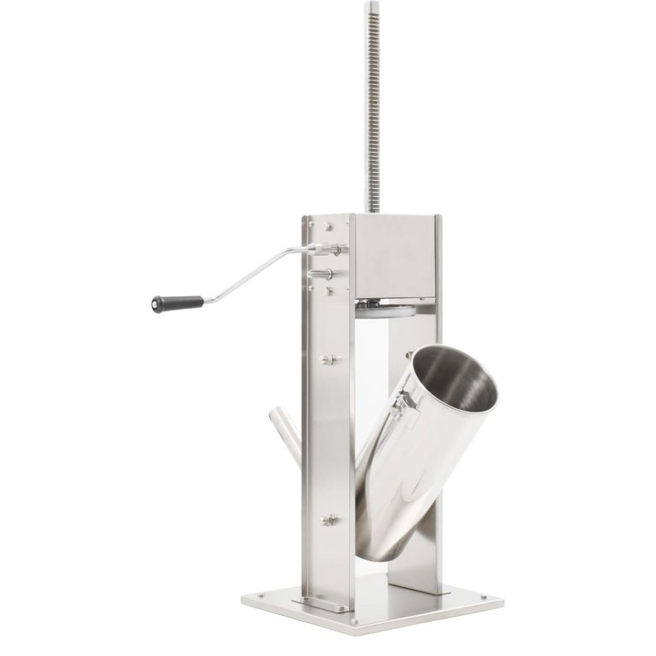 Embutidora manual de acero inoxidable plateado 5