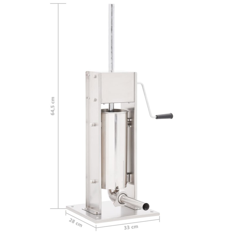 Embutidora manual de acero inoxidable plateado 5
