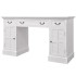 Escritorio de pedestal doble blanco 140x48x80