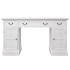 Escritorio de pedestal doble blanco 140x48x80