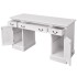 Escritorio de pedestal doble blanco 140x48x80