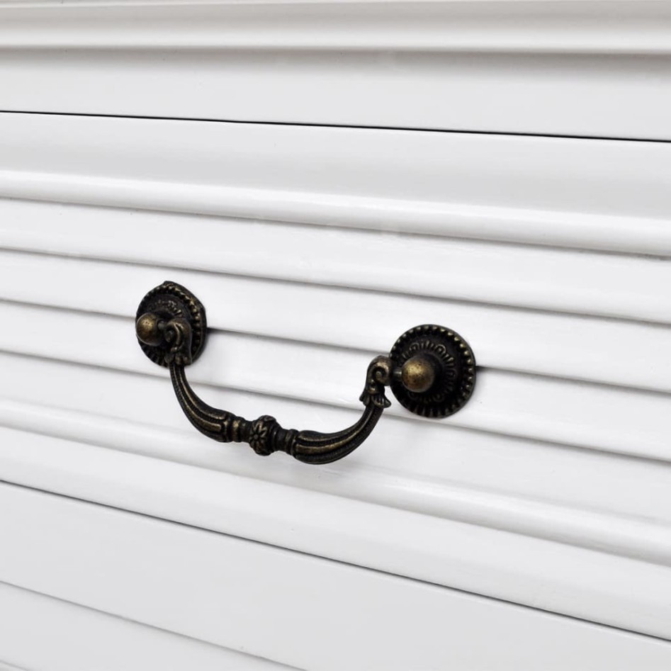 Escritorio de pedestal doble blanco 140x48x80