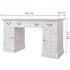 Escritorio de pedestal doble blanco 140x48x80