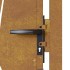 Puerta de jardín acero corten diseño hierba 105x130
