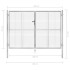 Puerta de jardín de acero galvanizado plateado 306x225