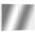 Armario de baño con espejo MDF blanco 80x15x60
