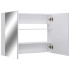 Armario de baño con espejo MDF blanco 80x15x60