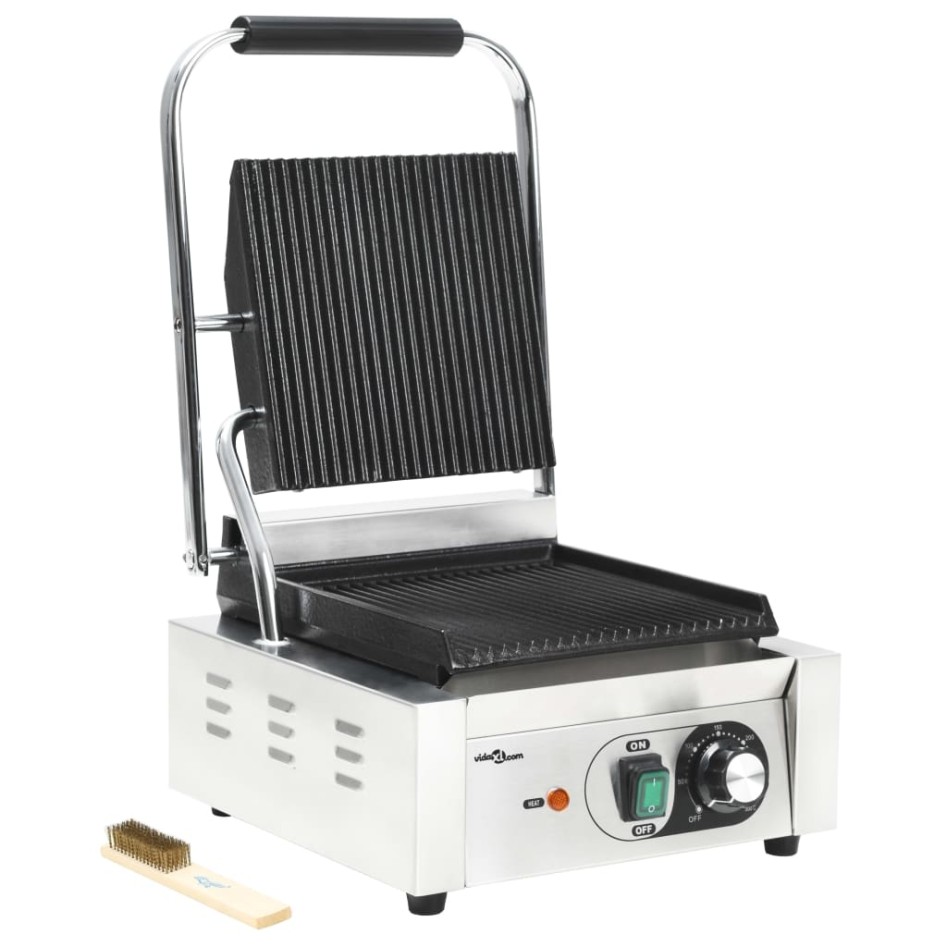 Grill parrilla estriada de acero inoxidable 1800 W