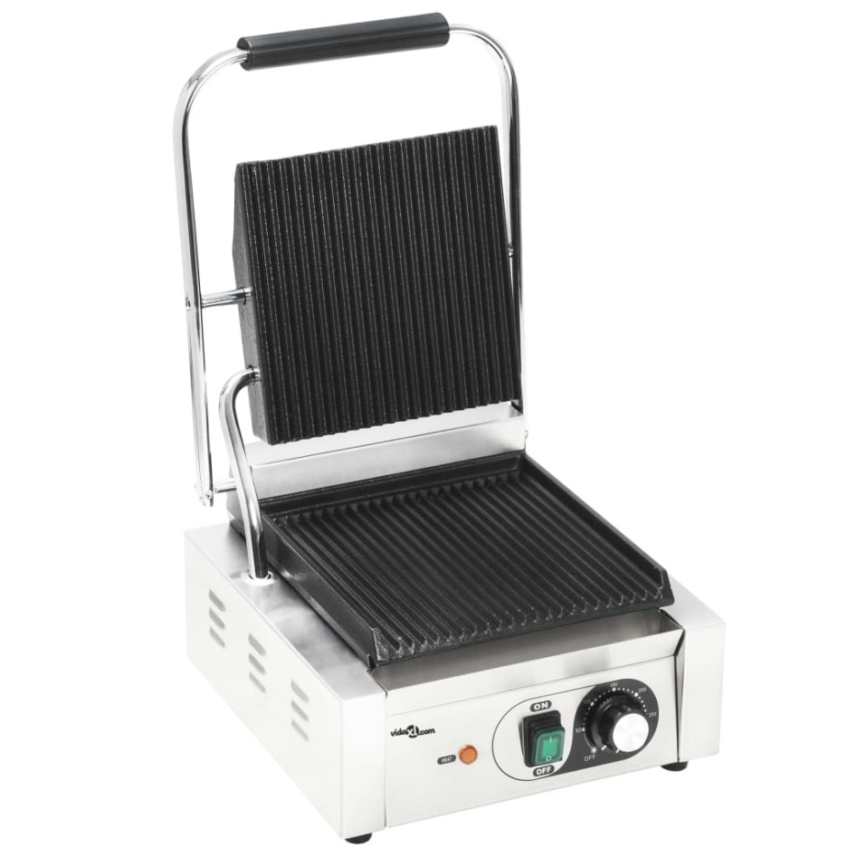Grill parrilla estriada de acero inoxidable 1800 W