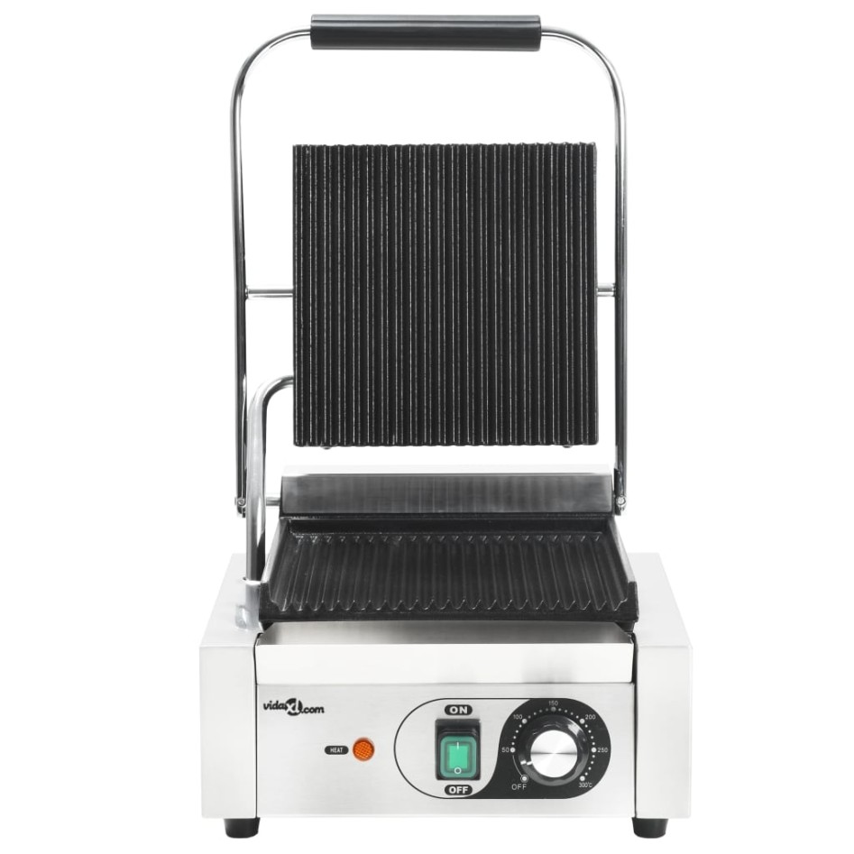 Grill parrilla estriada de acero inoxidable 1800 W