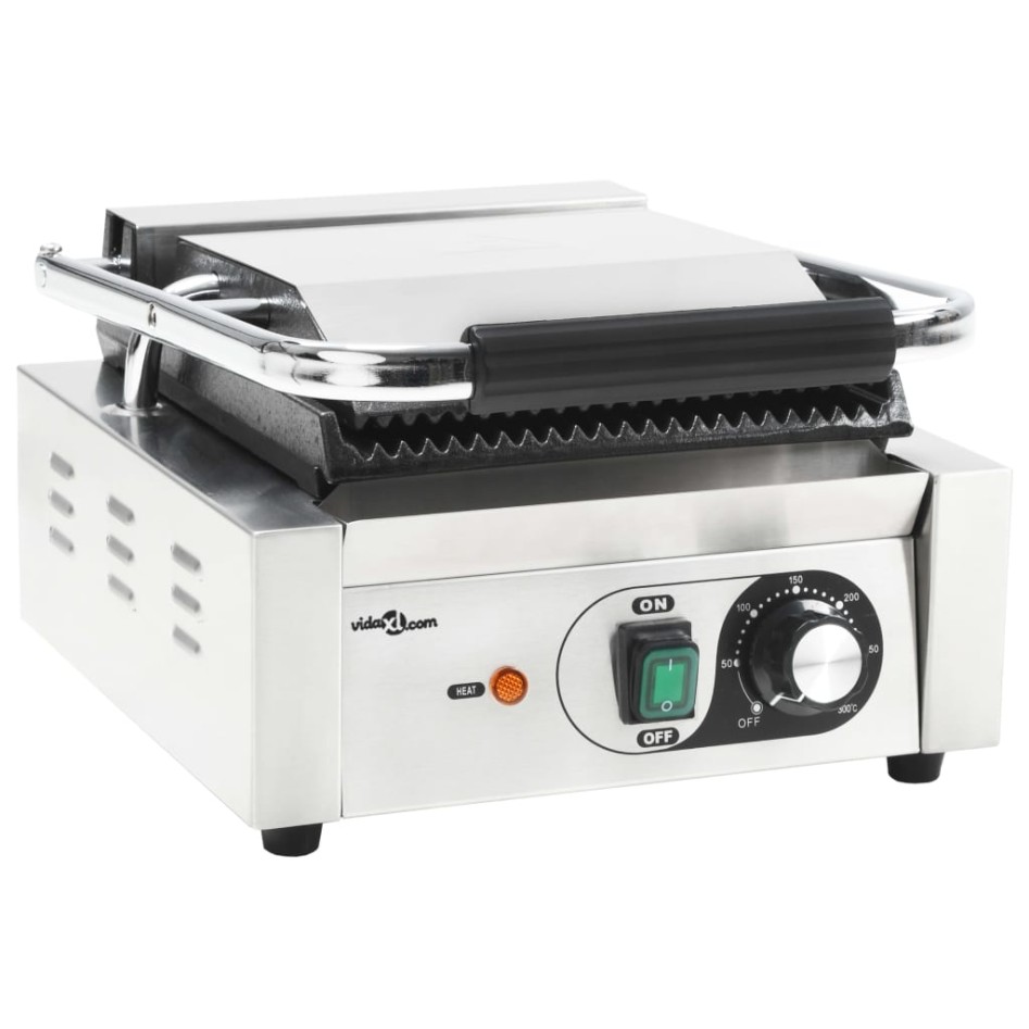 Grill parrilla estriada de acero inoxidable 1800 W