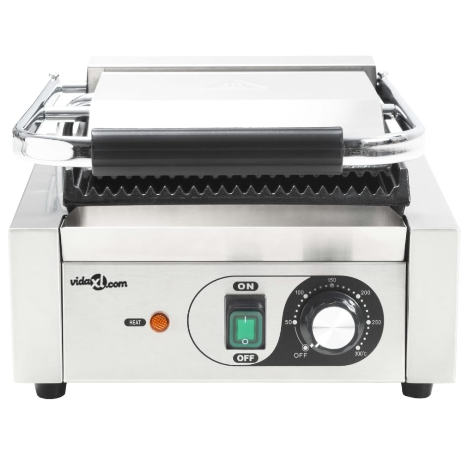 Grill parrilla estriada de acero inoxidable 1800 W