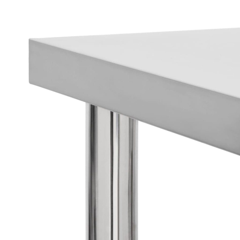 Mesa de trabajo para cocina con ruedas acero inox 80x30x85