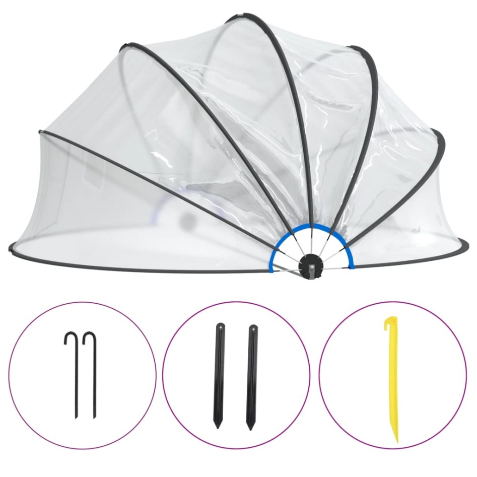 Cúpula para piscina redonda PVC 467x234