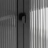 Aparador alto vidrio y acero negro 75x35x105