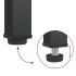 Aparador alto vidrio y acero negro 75x35x105