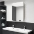 Armario de baño con espejo color roble 60x11x80