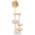 Rascador para gatos con poste de sisal madera natural de