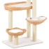 Rascador para gatos con poste de sisal madera natural de