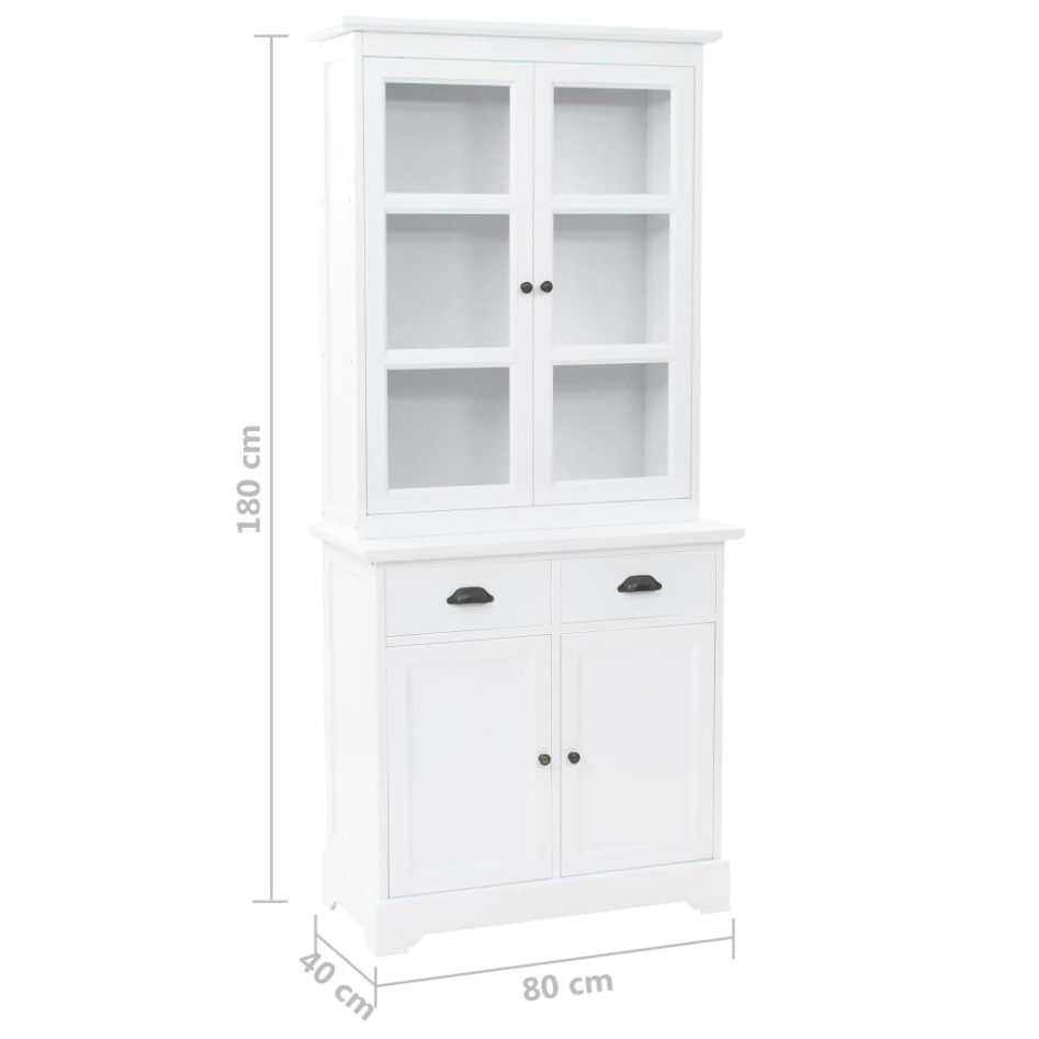 Aparador galés con 4 puertas MDF y madera de pino 80x40x180