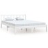 Estructura de cama doble sin colchón madera maciza