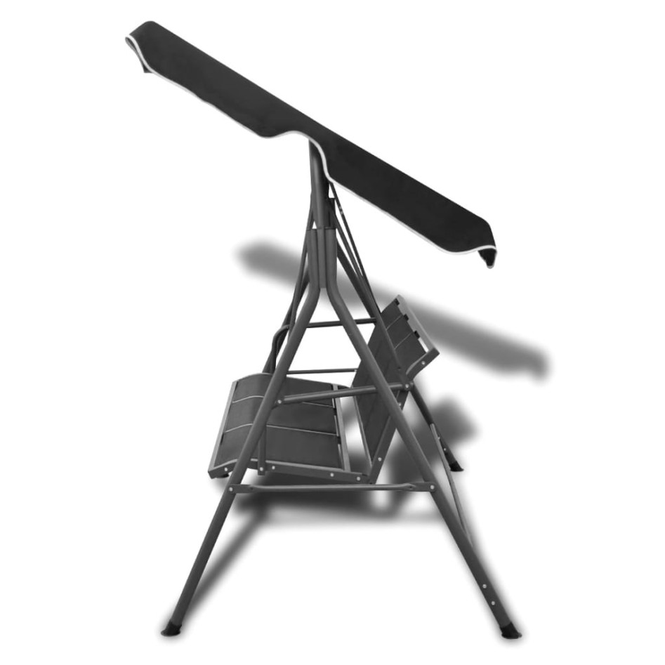 Banco columpio de jardín con dosel