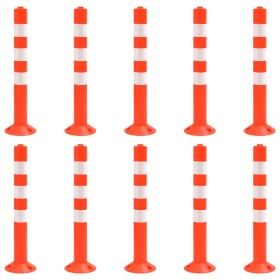 Bolardos de control de tráfico 10 unidades PE 75