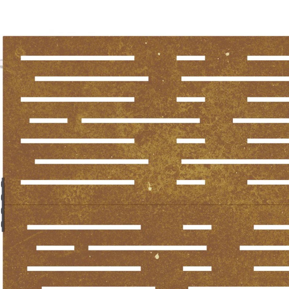 Puerta de jardín acero corten diseño cuadrado 105x105