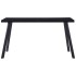Mesa de comedor de vidrio templado negro 140x70x75