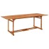 Mesa de comedor jardín 220x90x75 cm madera maciza de